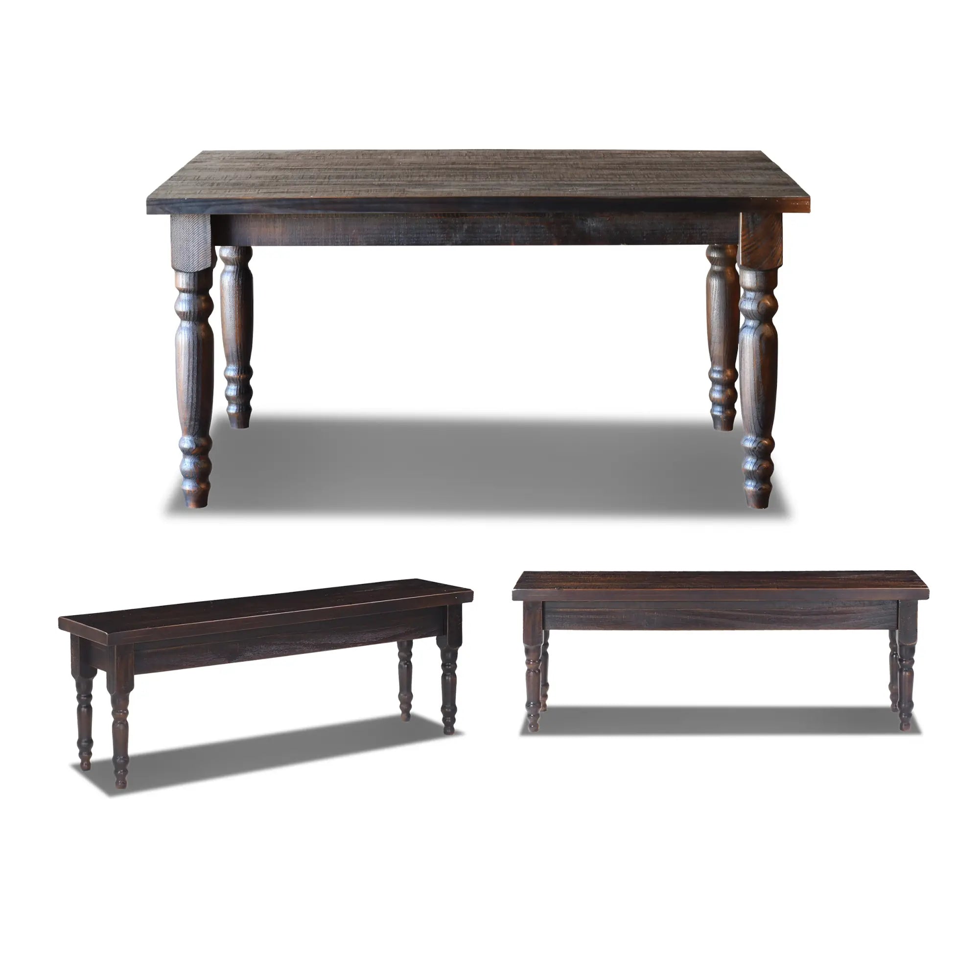 Valerie 3-Piece Dining Set with Table & Bench - Perfect for Small Spaces, Kitchens, and Breakfast Nooks | Modern Farmhouse Style Furniture for Home & Apartment