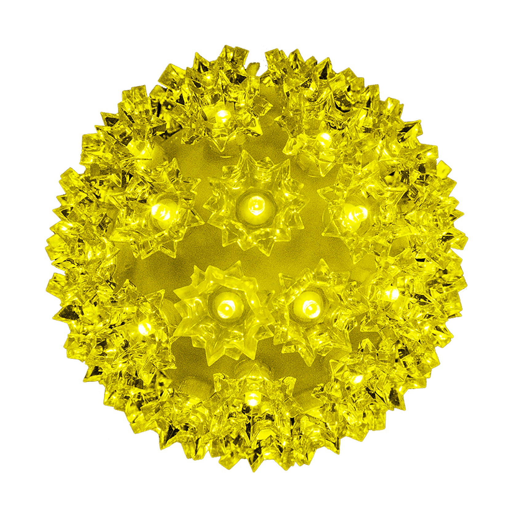 10 Pack Yellow LED Sphere Lights - Energy Efficient Dimmable Ball Decorations for Parties, Weddings & Home Decor