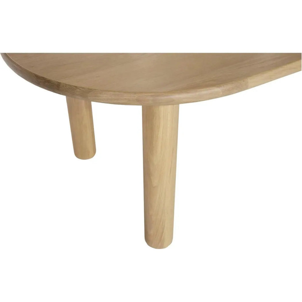 29.5 Inch Milo Natural Solid Wood Geometric Dining Table - Modern Farmhouse Style for Kitchen, Dining Room & Small Spaces