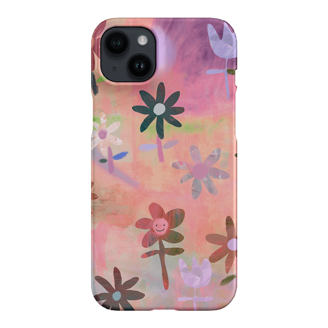 Premium Lazy Daisy Floral Phone Case - Shockproof & Slim Design for iPhone 15/14/13/12/Pro/Max - Perfect for Everyday Use, Travel & Outdoor Activities