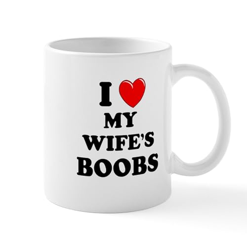 White - I Heart My Wife's Boobs Mug