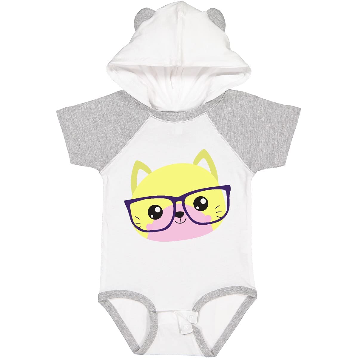 Hipster Cat with Glasses Baby Bodysuit - Cute Kitten Outfit for Photos