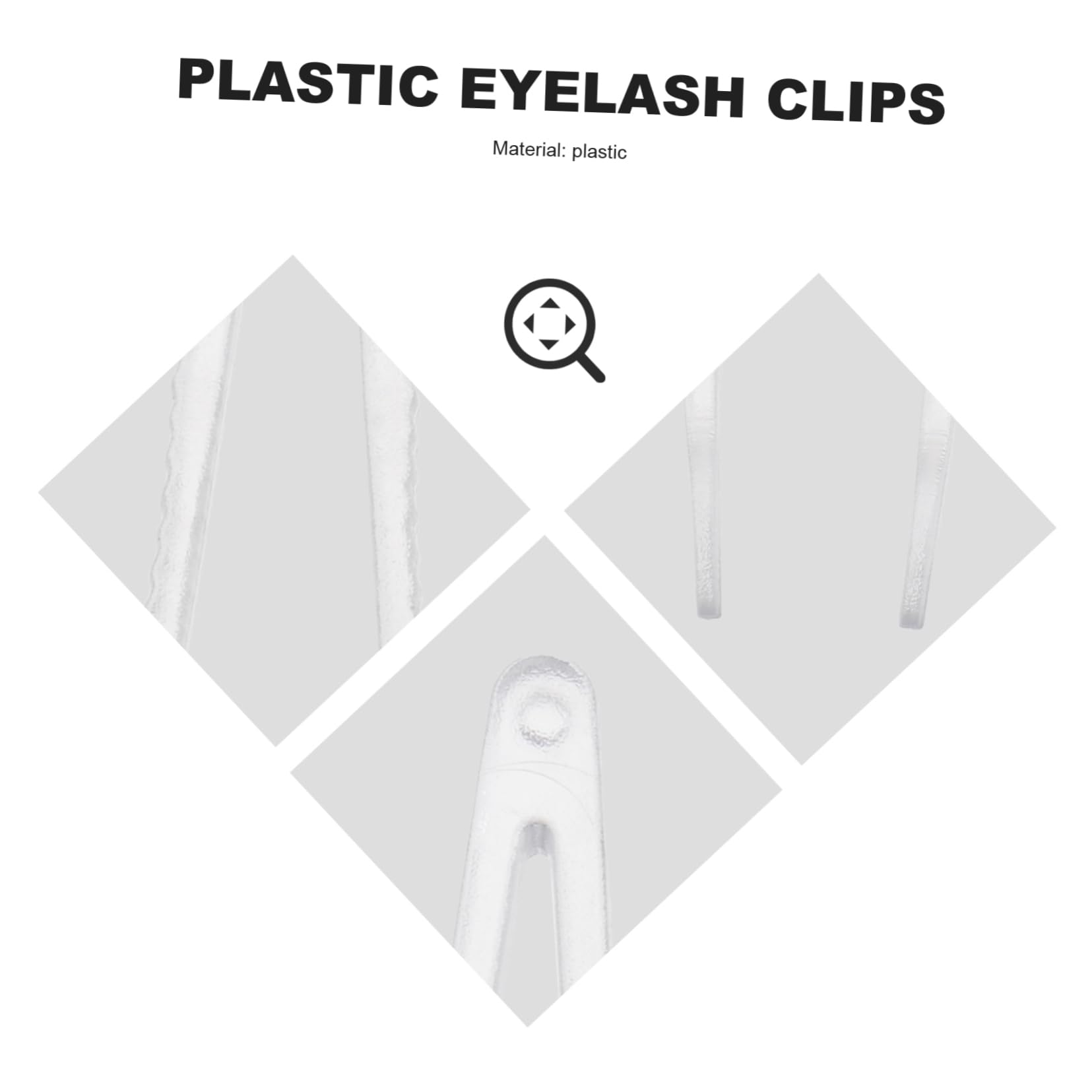 50pcs Transparent Plastic Makeup Tweezers - Double Eyelid Stickers, False Eyelash Applicator & Mask Removal Clips - Professional Makeup Tools for Eyelash Extension, Quilling & Beauty Salon Use
