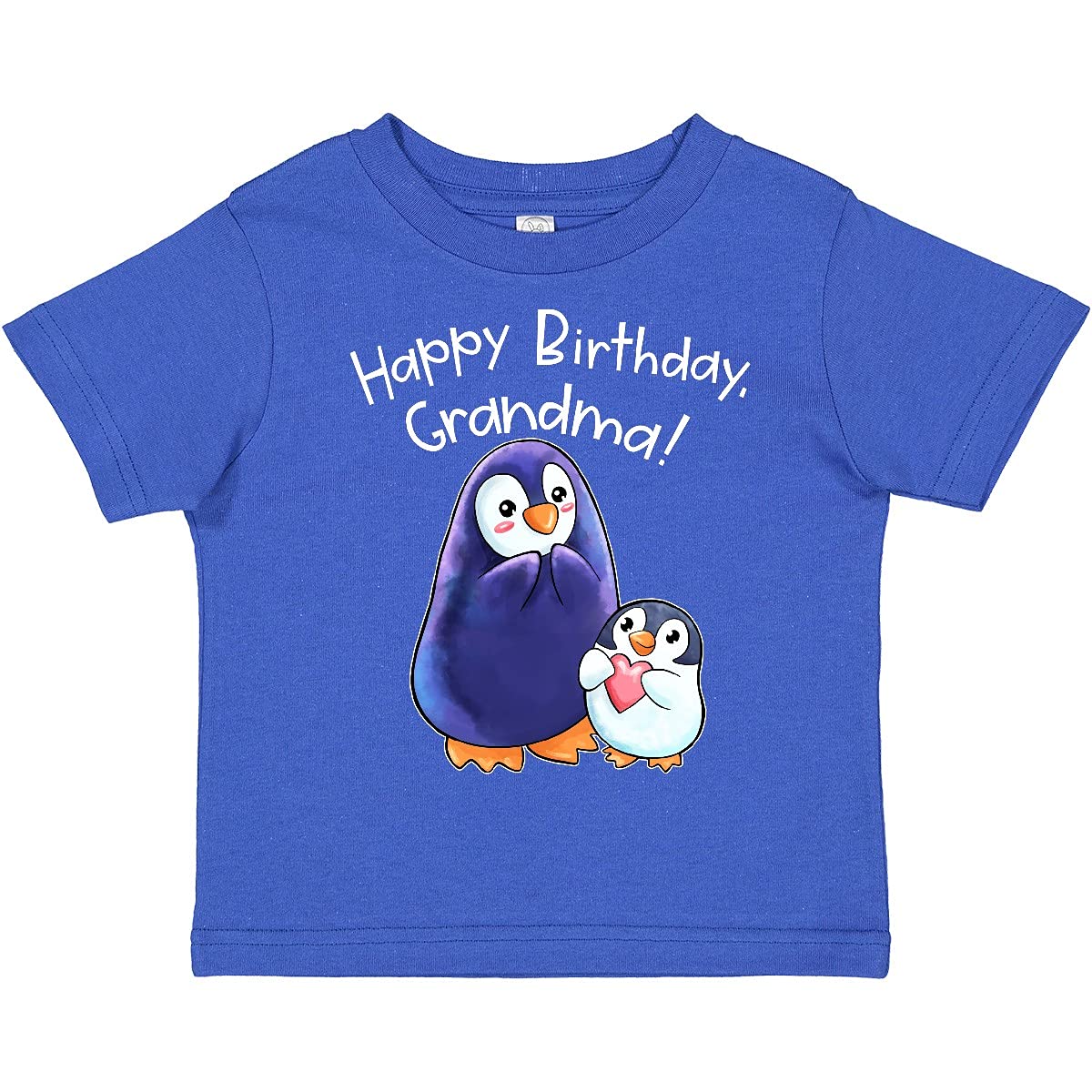 Inktastic Happy Birthday Grandma Cute Penguins Toddler T-Shirt - Adorable Penguin Design for Kids Birthday Party & Family Celebrations