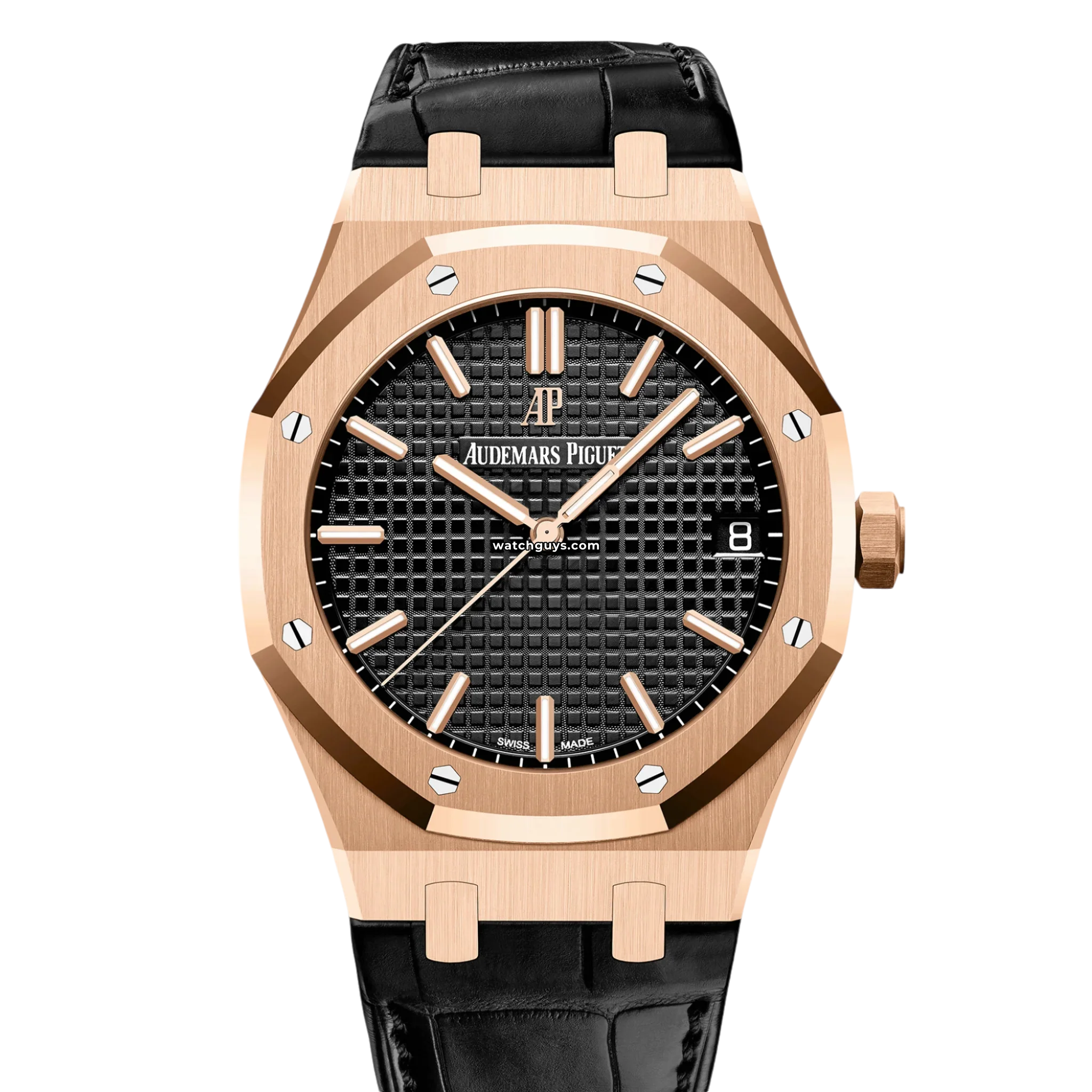 Audemars Piguet Royal Oak 15500OR.OO.D002CR.01 Luxury Men's Watch - 18K Rose Gold, Silver Dial, Stainless Steel Bracelet - Perfect for Business Meetings & Formal Events