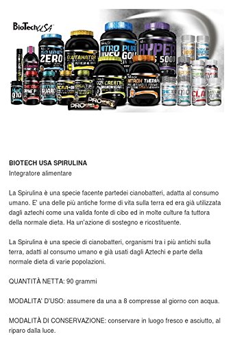BiotechUSA Spirulina 100 Tablets - Premium Algae Superfood with Essential Vitamins & Minerals | Supports Immune System, Energy Boost & Detox | Ideal for Daily Wellness & Active Lifestyle