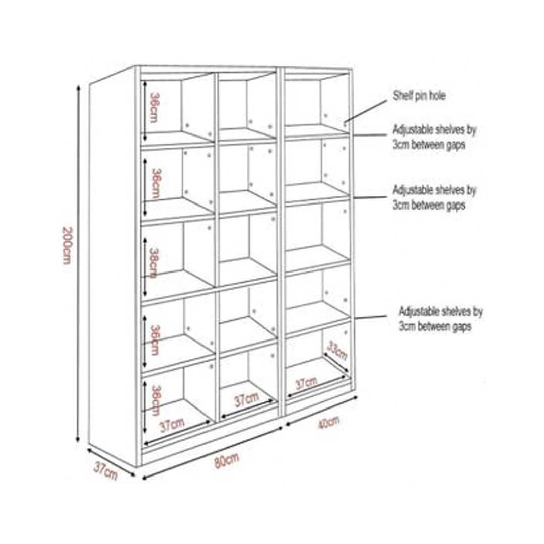 Elizabeth 3-Door Display Cabinet with Bookshelf - Stylish Storage for Living Room, Bedroom & Office Decor