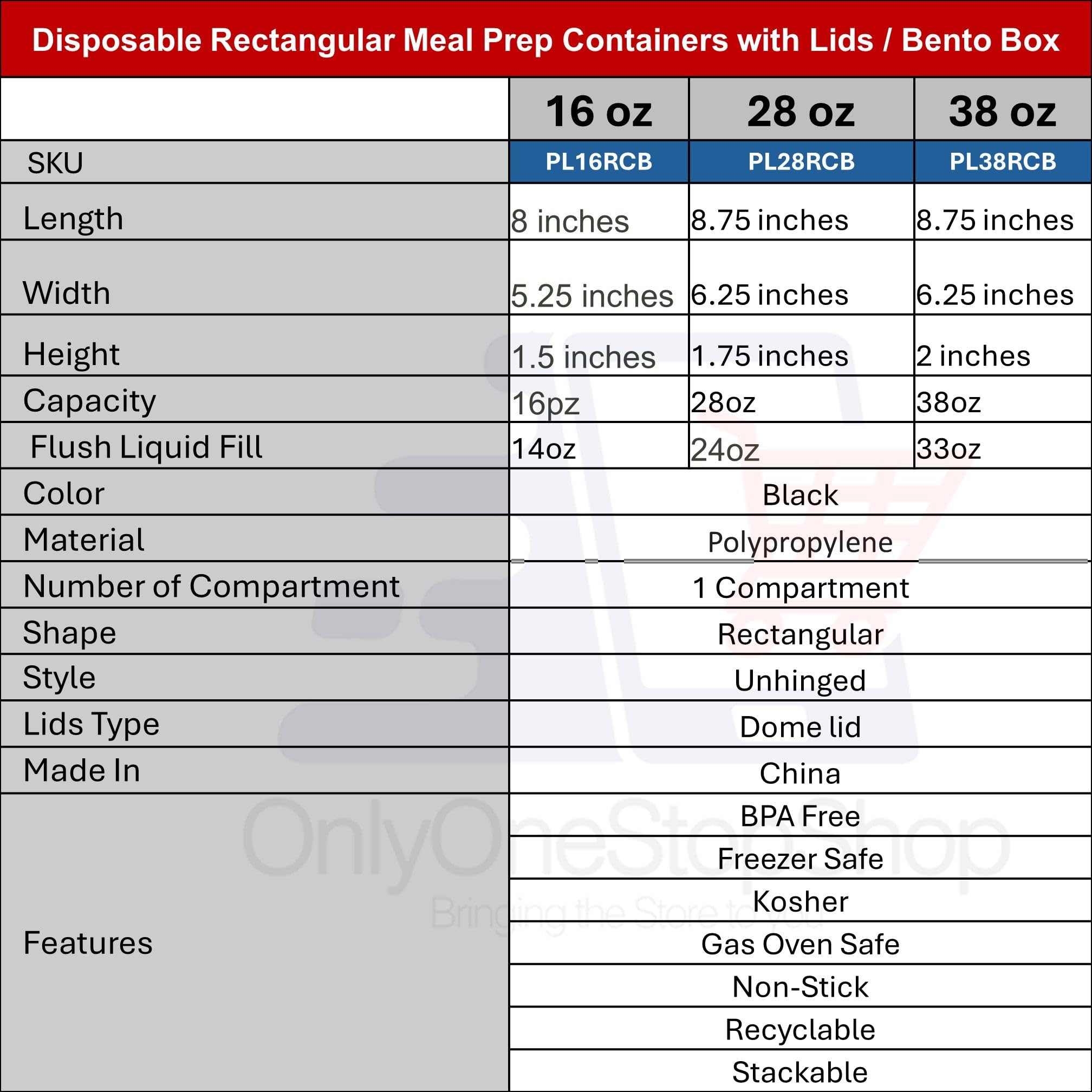 28oz Disposable Black Meal Prep Containers with Clear Dome Lids - 10 Pack Leak Proof Reusable Plastic Bento Boxes for Salad, Fruits, Lunch & Food Storage - Perfect for Meal Prepping, Office Lunch, Picnics & Takeout