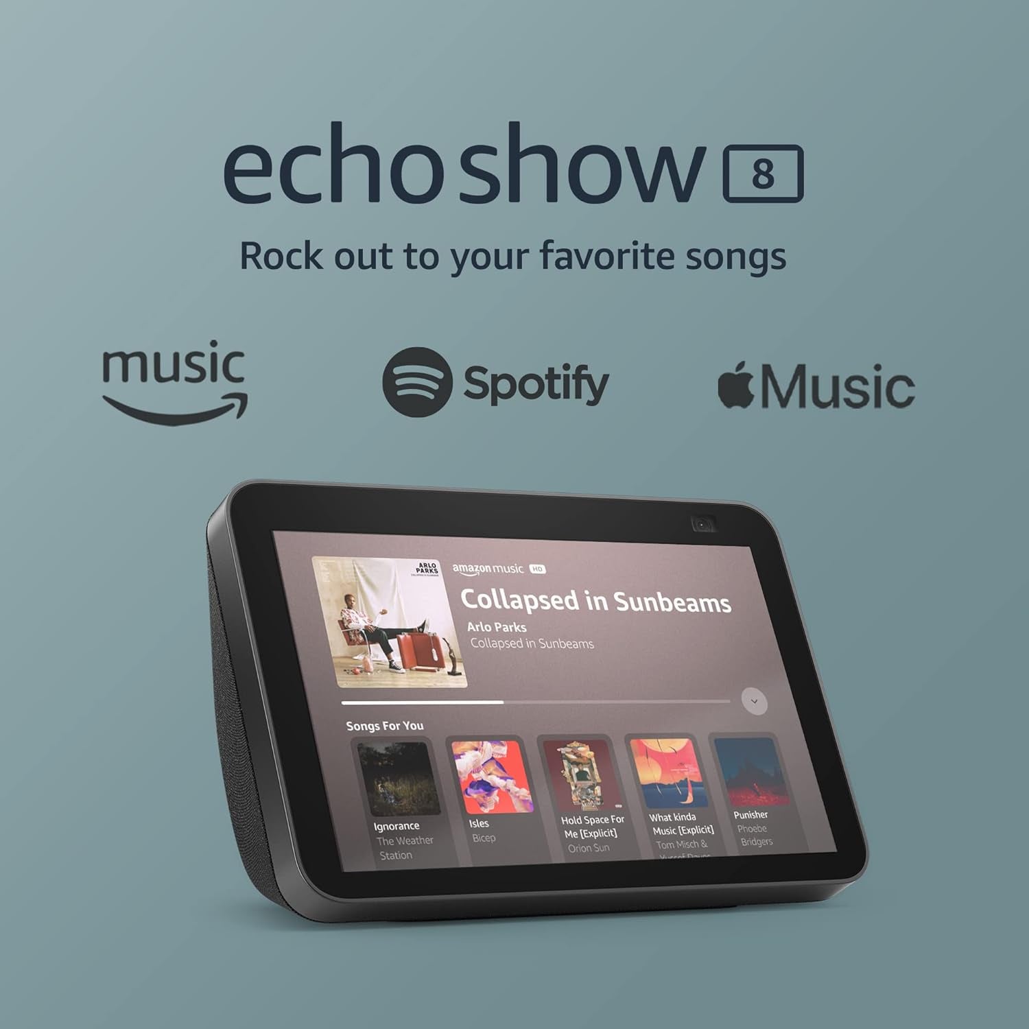 Amazon Echo Show 8 (2nd Gen, 2021) - Smart Display with Alexa | HD Touchscreen, Voice Control, Video Calls | Perfect for Kitchen, Living Room & Home Office (Brand New)