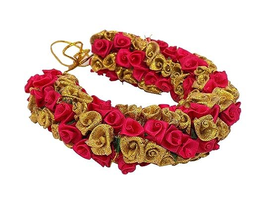 Beautiful Fully Hair Gajra for Women & Girls - Floral Hair Accessory for Weddings, Parties & Special Occasions (Model 6)