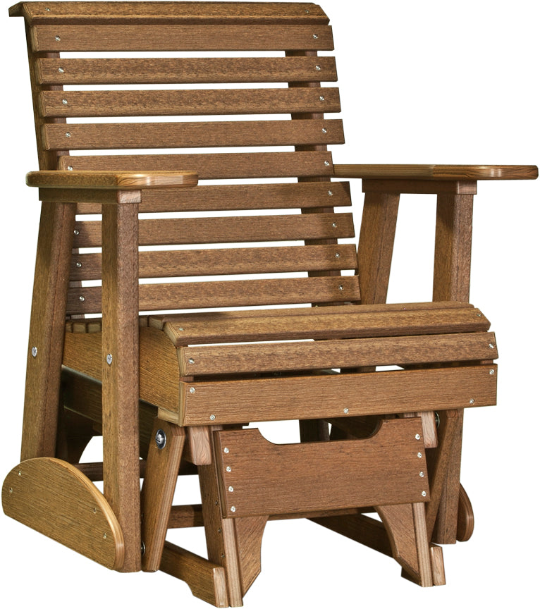 LuxCraft 2-Foot Plain Glider Rocking Chair - Comfortable Nursery Glider for Baby Room, Living Room & Bedroom Relaxation