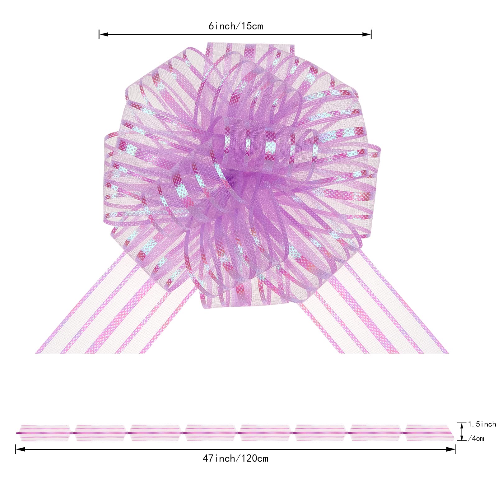 10pcs Light Purple Big Bows for Gift Wrapping, Party Decor, Car Decorations, Gift Baskets, Birthday Parties & Flower Arrangements - Perfect for Weddings, Baby Showers & Holiday Gifts
