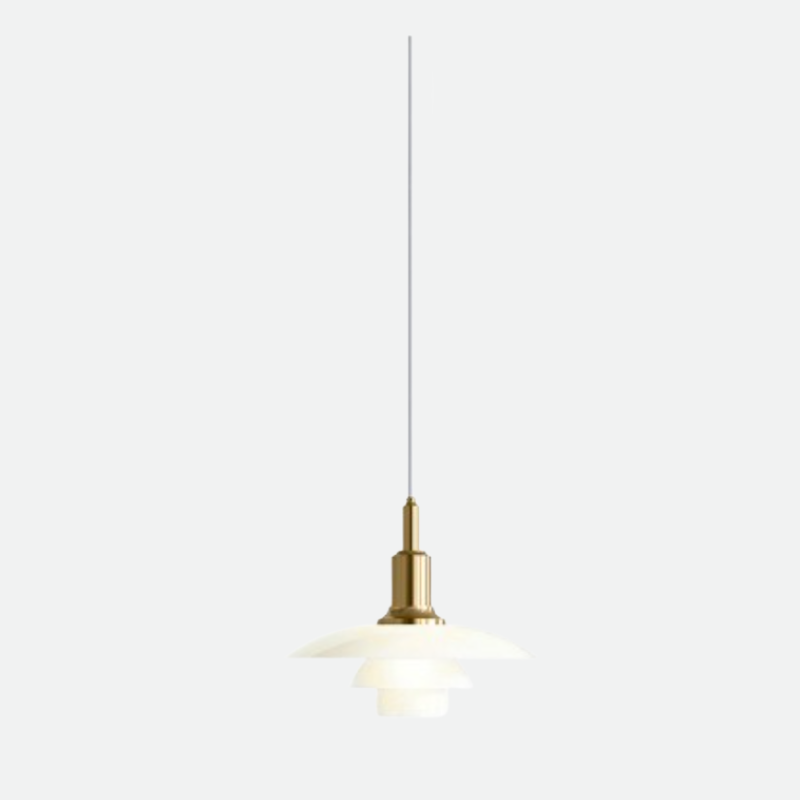 Modern Cala Aluminum Layered Pendant Light - Sleek Ceiling Lamp for Dining Room, Kitchen Island & Bedroom Lighting | Dimmable LED Fixture