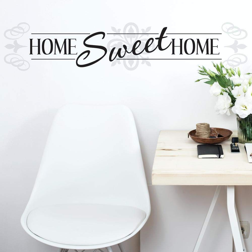 RoomMates RMK3281SCS Home Sweet Home Peel and Stick Wall Decals - Easy DIY Wall Stickers for Bedroom, Nursery & Living Room Decor