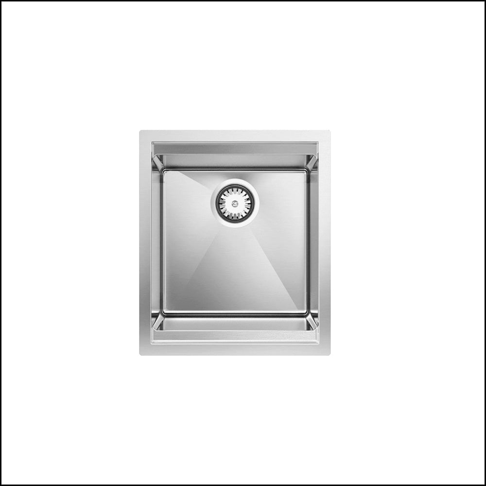 Abey Piazza Plus PZ340 Single Bowl Stainless Steel Kitchen Sink - Modern Drop-In Design for Easy Installation | Perfect for Small Kitchens, Apartments & RVs