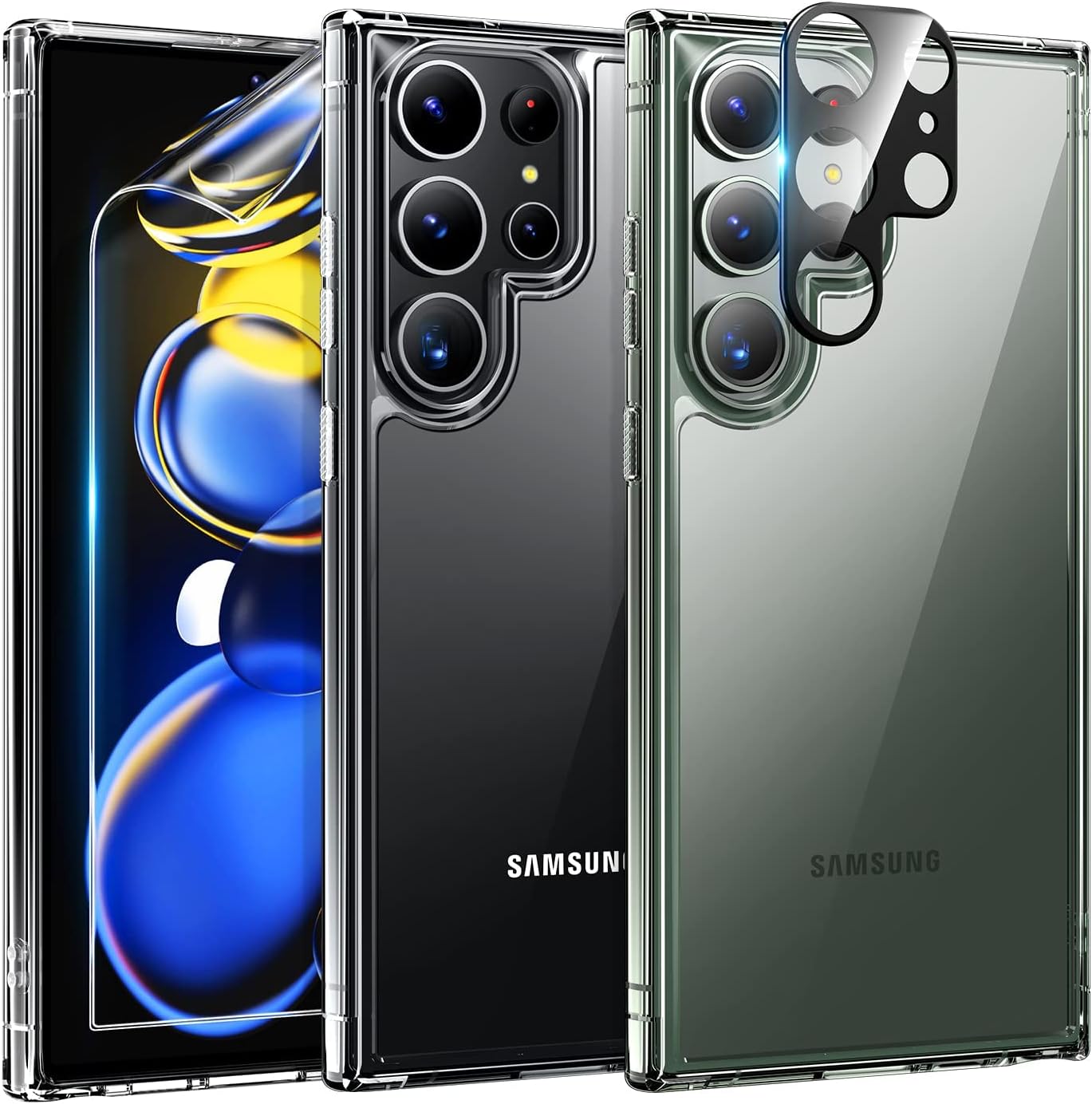 Samsung Galaxy S24 Phone Case with Camera Cover & Kickstand - Shockproof Protective Cover for Samsung S24 - Perfect for Travel, Work, and Daily Use