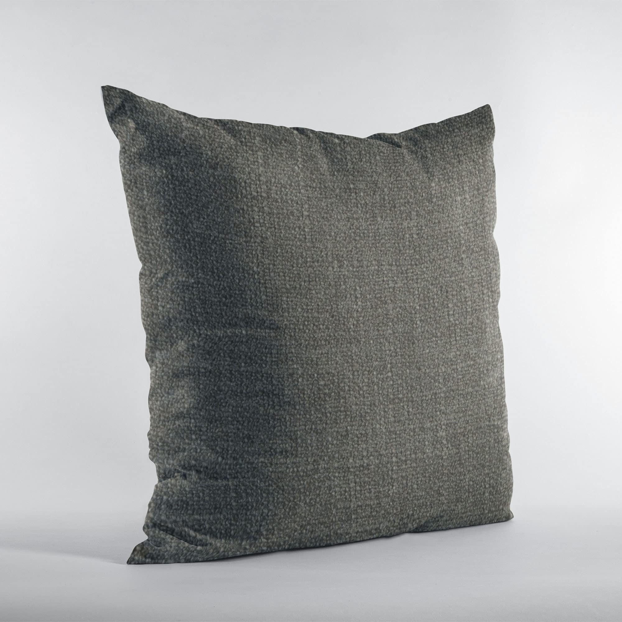 Plutus Mascara Wall Textured Solid Luxury Throw Pillow 24x24 Inches - Open Weave Double Sided Decorative Black Cushion for Living Room Sofa, Bedroom & Home Decor