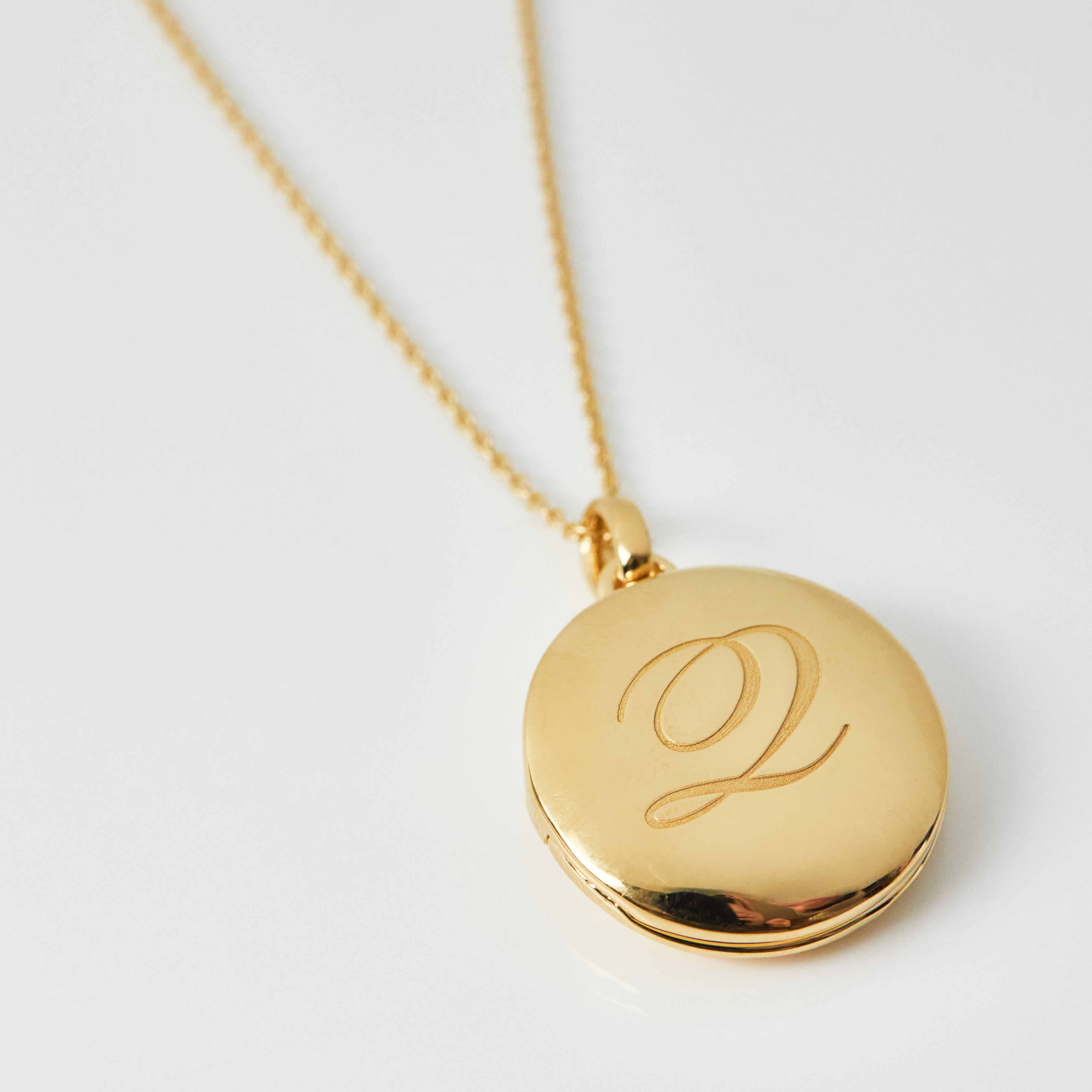Personalized Engraved Initial Locket Necklace with Diamond Accents - Perfect Gift for Women, Mom, Girlfriend | Valentine's Day, Anniversary, Birthday Jewelry Present