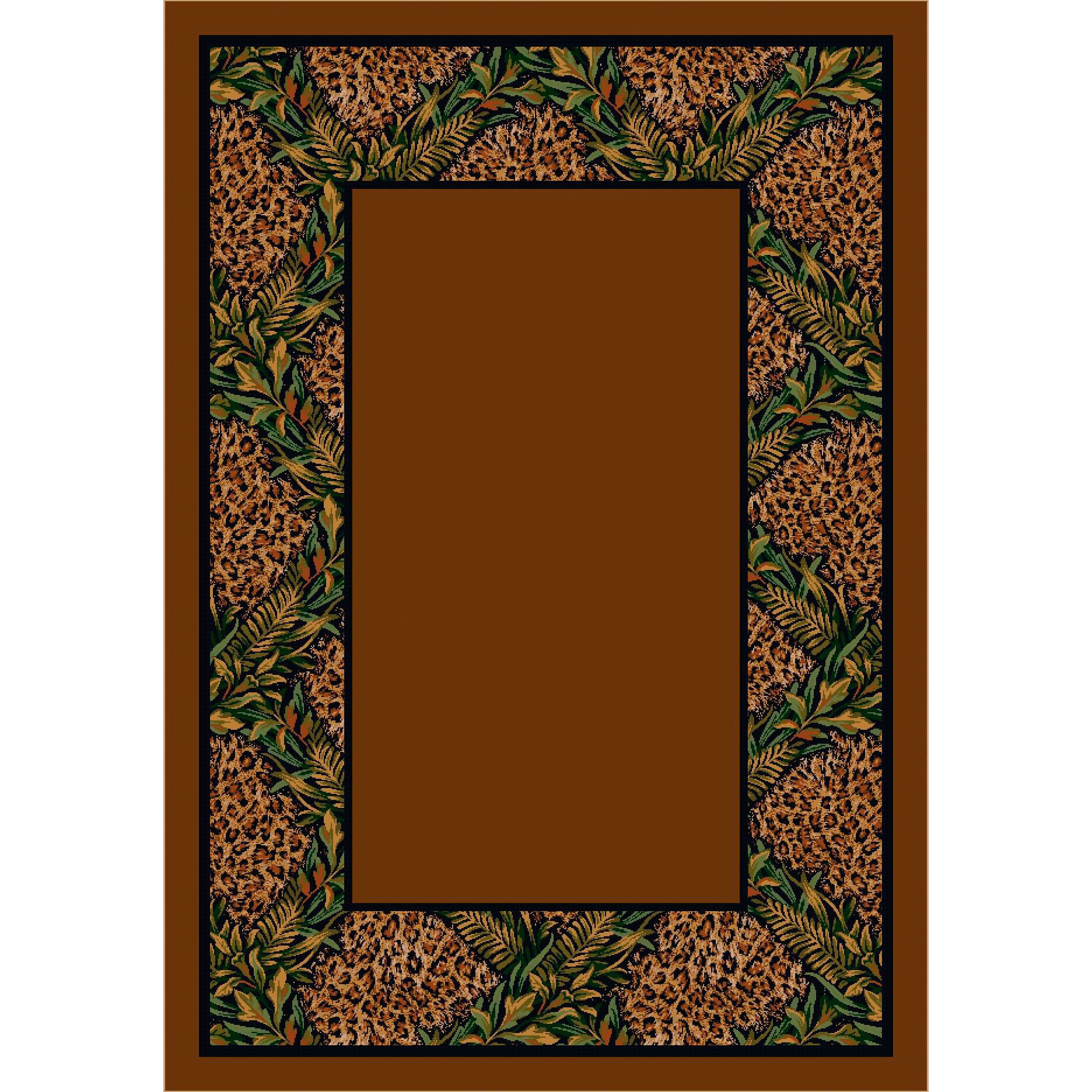 Design Center Nakura Trellis Leopard Print Runner Rug 2'4