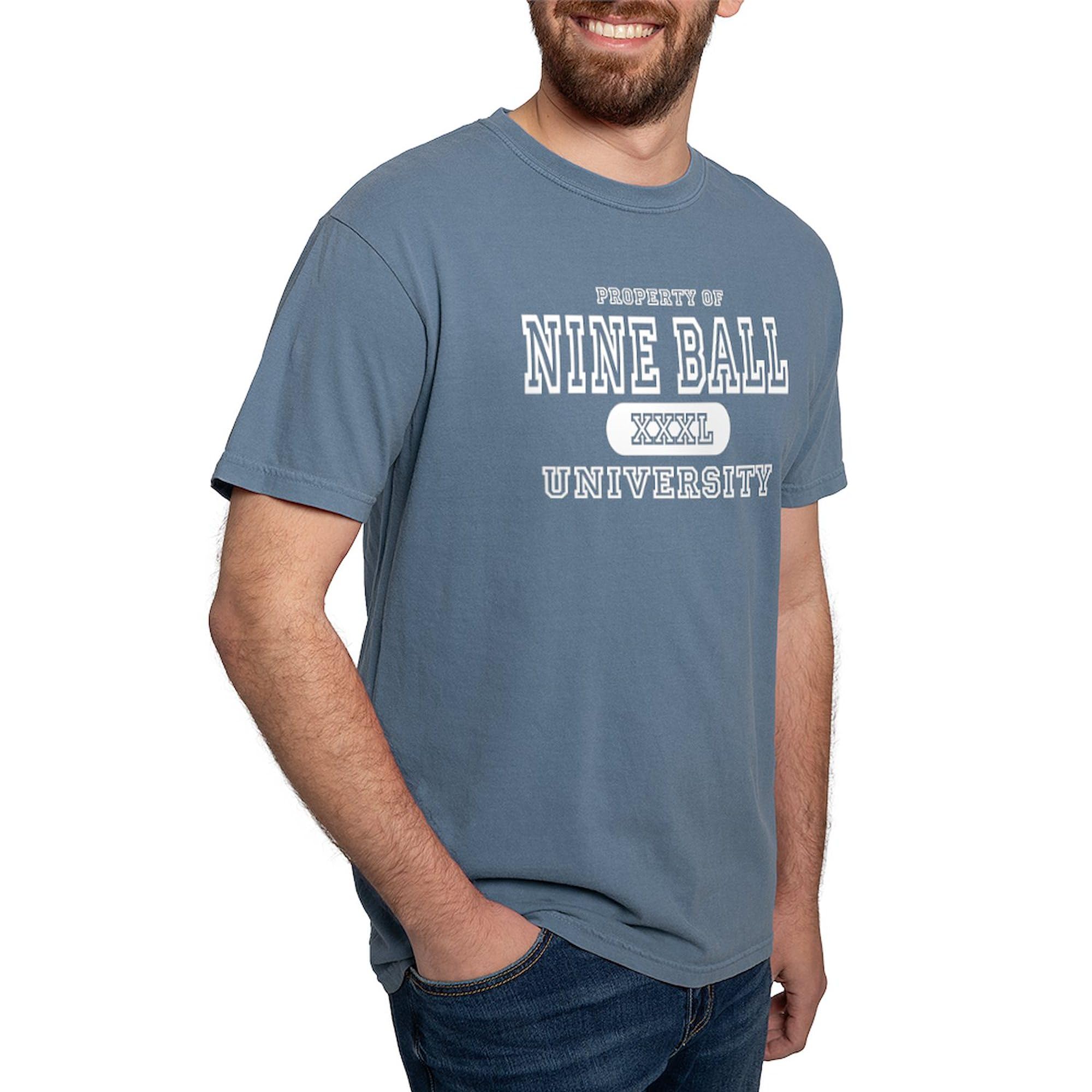 Nine Ball University T-Shirt for Men - Comfort Colors Soft Cotton Tee - Perfect for Casual Wear, Gifts & Pool Enthusiasts