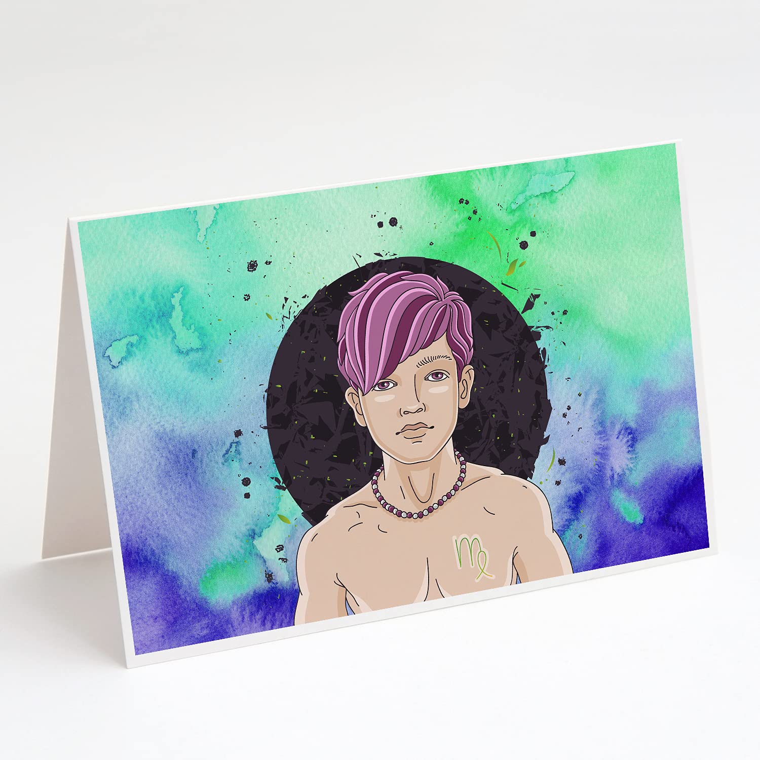 Virgo Zodiac Sign Greeting Cards - Pack of 8 Blank A7 Size 5x7 Note Cards with Envelopes | Whimsical Astrology Stationery for Birthday Wishes, Thank You Notes & Zodiac Gifts