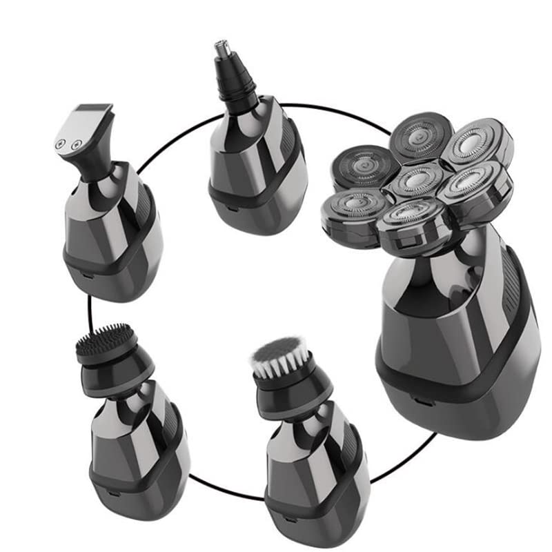 Electric Head Shaver for Bald Men - Rechargeable Wet/Dry Shaver with LCD Display, Beard Trimmer & Grooming Kit - Perfect for Home, Travel & Quick Shaving (Shaver Kit)