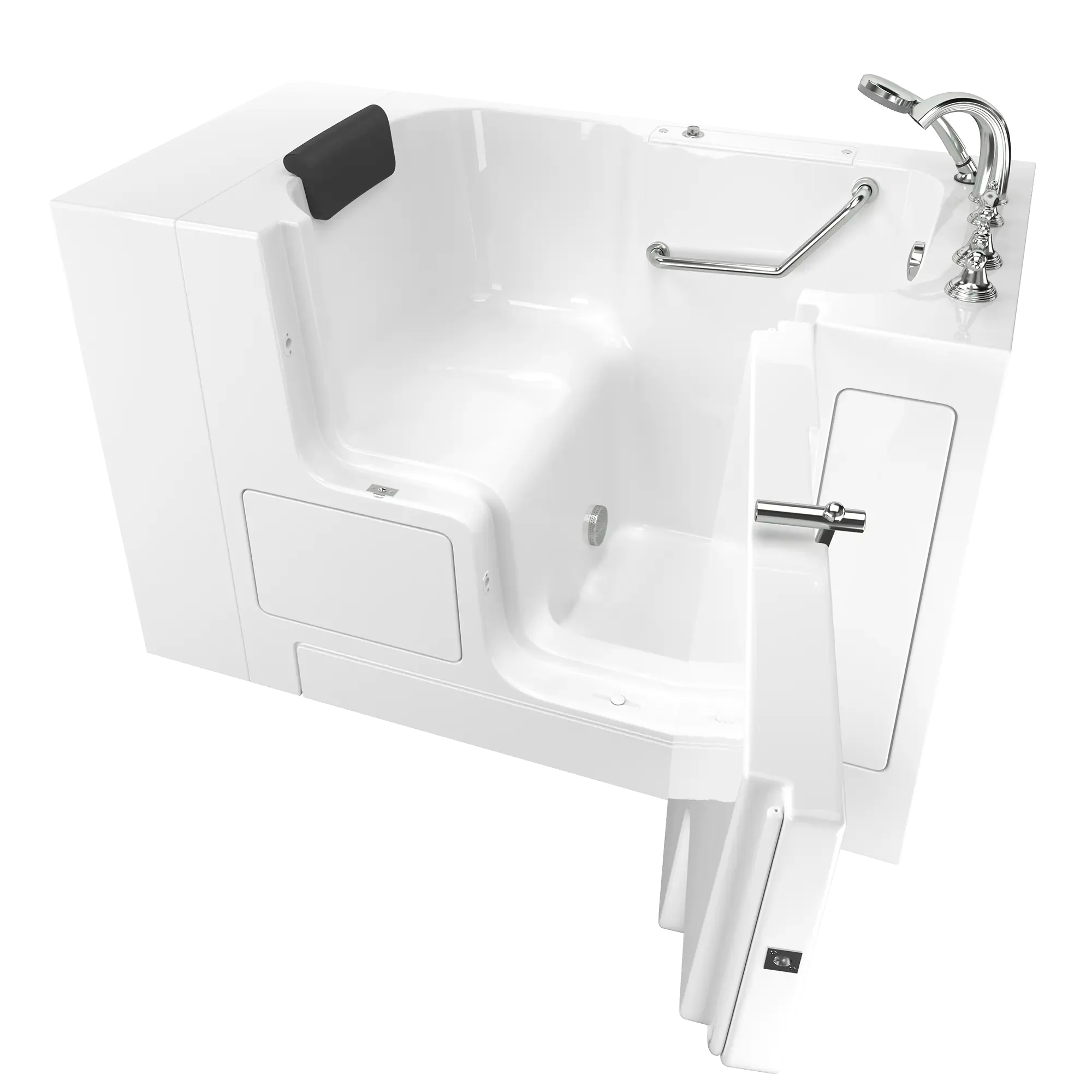 Premium 32 x 52 Inch Gelcoat Walk-In Bathtub with Soaker System & Right Hand Drain - Non-Slip Soaking Tub for Elderly & Mobility Assistance - Perfect for Relaxation & Hydrotherapy at Home