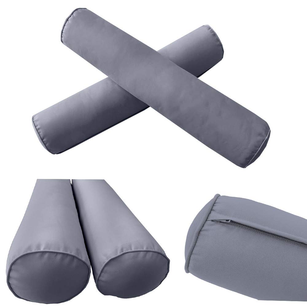 Prolinemax Outdoor Style 1 Twin-XL Piped Trim Daybed Mattress Cover with Bolster Pillow - Fitted Sheet AD001 | Perfect for Patio Furniture, Sunroom Decor & Guest Bedding