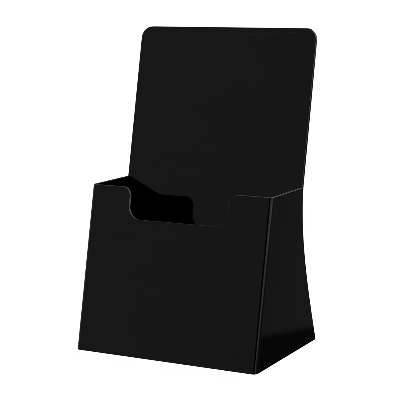100 Pack Black Acrylic Brochure Holders for 4.25