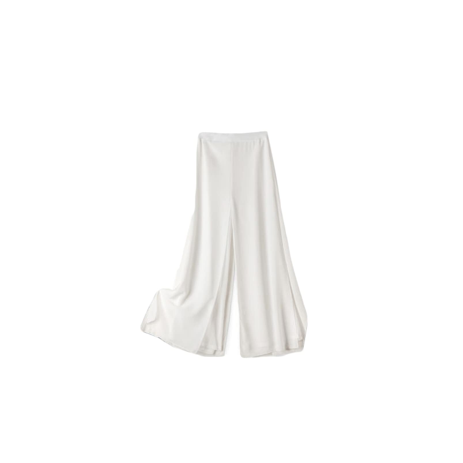 Women's Wide Leg Palazzo Pants - High Waist Chiffon Loose Trousers for Spring & Summer - Vintage Style Casual Solid Color Pants - Perfect for Office, Beach Vacations & Boho Outfits