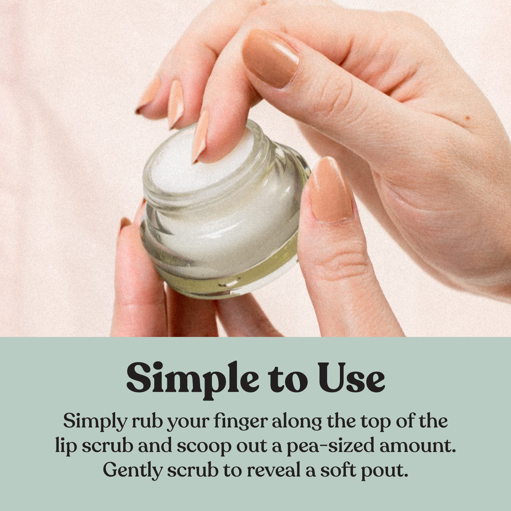 Poppy & Pout Natural Lip Scrub - Moisturizing Sugar Scrub for Dry Lips with Essential Oils | Exfoliates & Hydrates | Cruelty-Free in Recyclable Glass Jar | Pink Grapefruit Scent | Perfect for Winter Care & Pre-Lipstick Prep