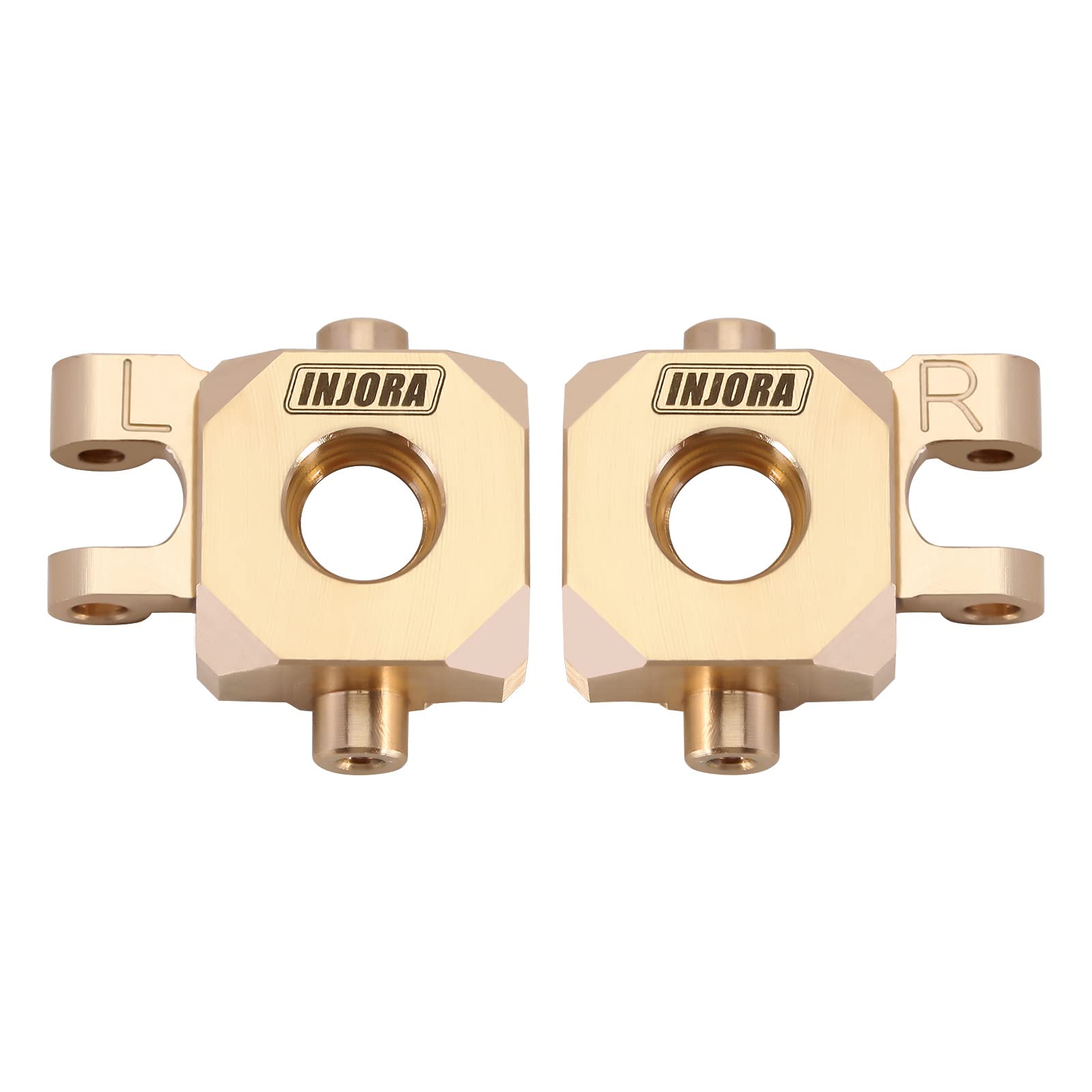 INJORA Brass Caster Blocks C-Hubs & Steering Kit for TRX4M 1/18 RC Crawler - Heavy Duty Upgrade Parts for Improved Steering Performance - Perfect for Off-Road Crawling and Rock Racing