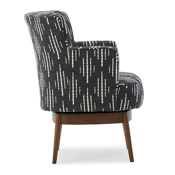 360-Degree Swivel Barrel Chair - Modern Upholstered Accent Chair for Living Room, Office & Lounge - Comfortable Padded Seat with Sturdy Metal Base - Perfect for Reading, Relaxing & Small Spaces