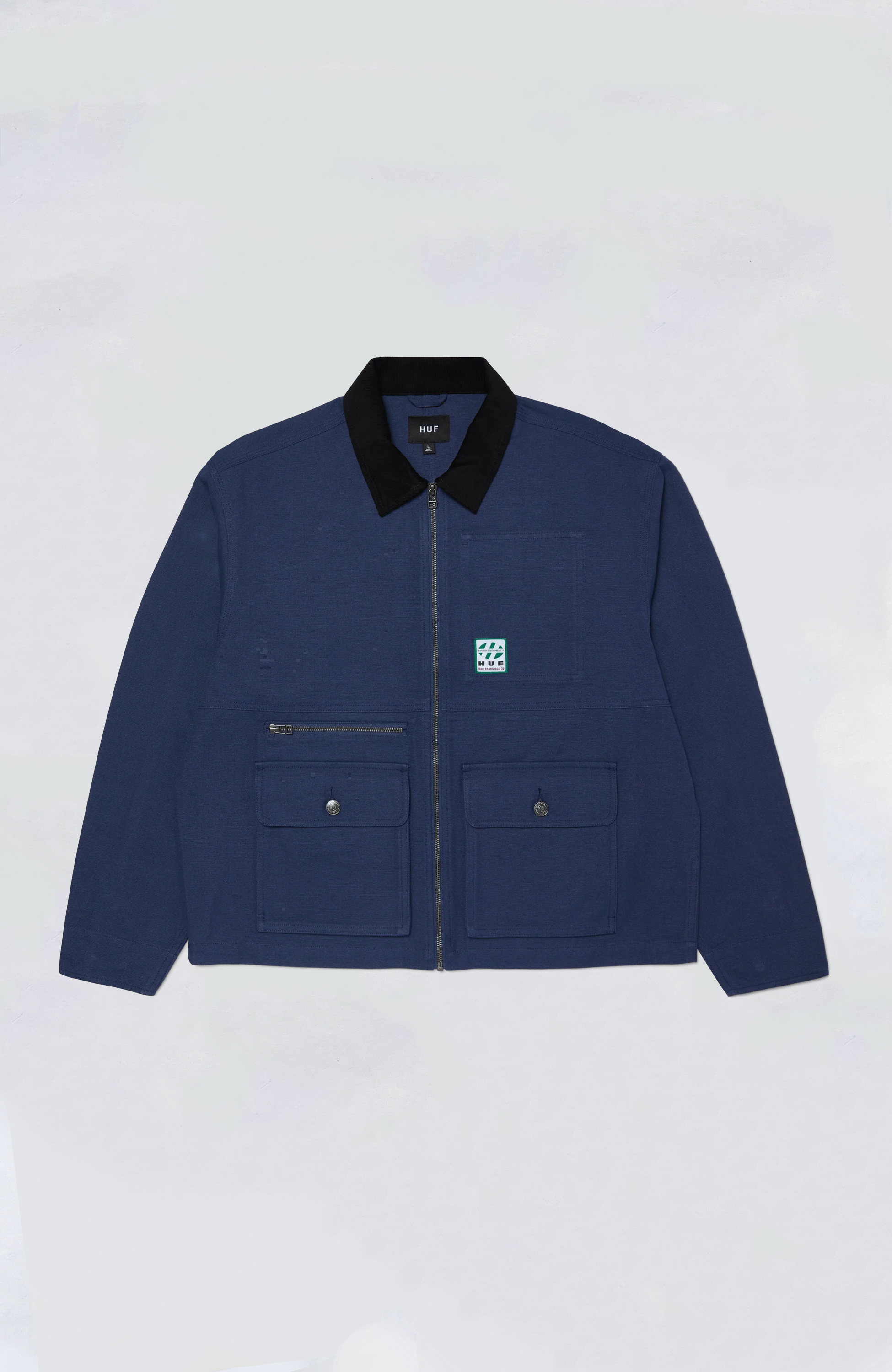 HUF Chilton Chore Jacket - Men's Lightweight Water-Resistant Workwear Coat for Outdoor Activities & Casual Wear