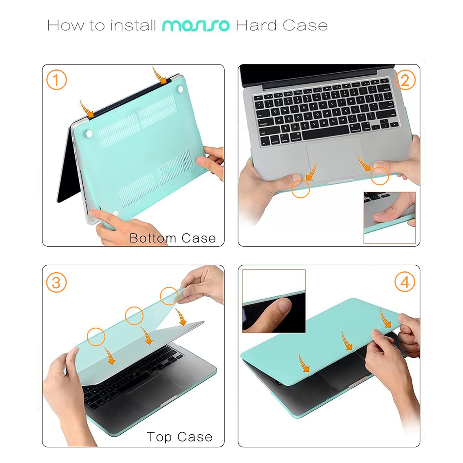 MOSISO Hard Shell Case & Vertical Sleeve Bag for MacBook Pro 13 inch (2012-2015 Models A1502 & A1425) - Durable Plastic Protective Cover with Pocket - Perfect for Travel, Office, and School Use - Black