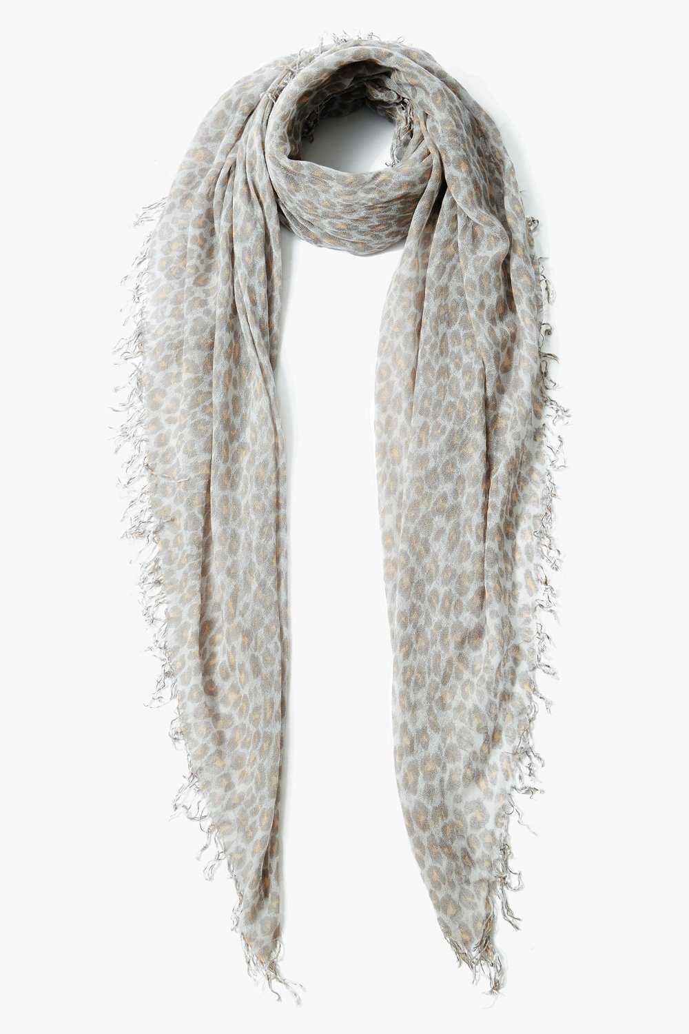 Luxury White Leopard Print Cashmere Silk Scarf - Soft Warm Winter Fashion Accessory for Women - Perfect for Office, Travel & Gift Giving