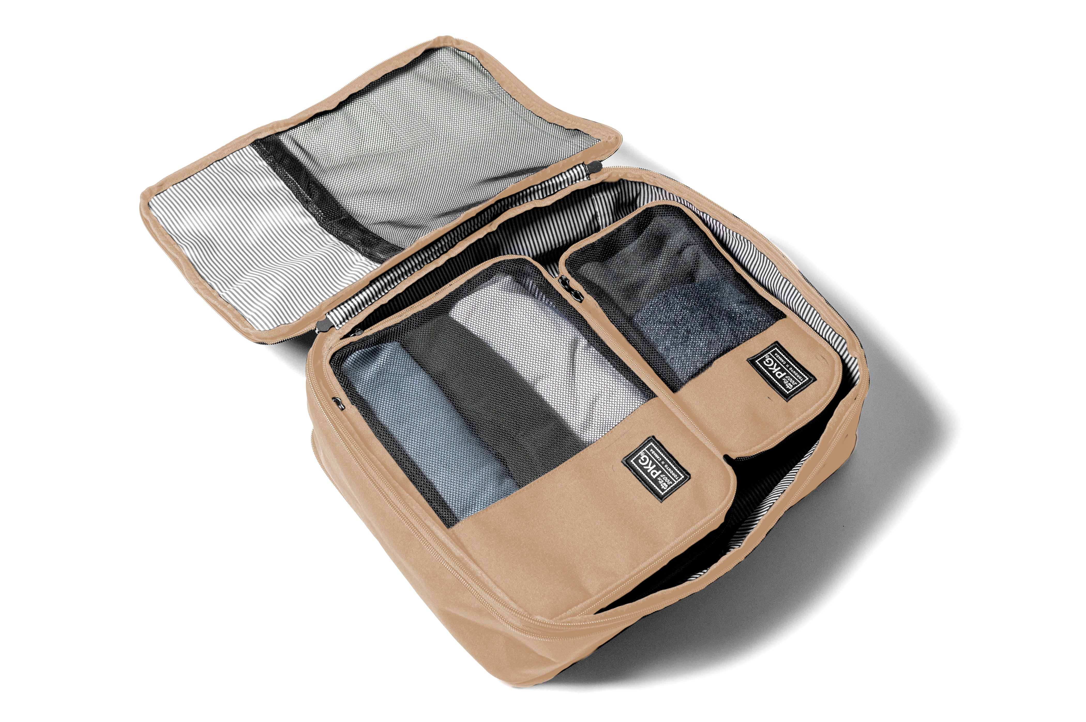 PKG UNION Compression Packing Cubes 3-Piece Set - Space Saving Travel Organizers for Suitcases & Backpacks | Perfect for Business Trips, Vacations & Weekend Getaways