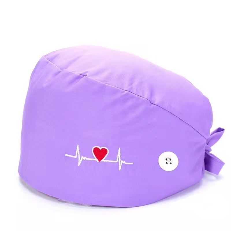 6 Pcs Adjustable Scrub Caps for Women & Men - Elastic Surgical Nurse Hats with Buttons & Sweatband - Comfortable Medical Working Caps for Doctors, Nurses, Dentists & Healthcare Professionals - Perfect for Hospitals, Clinics & Operating Rooms