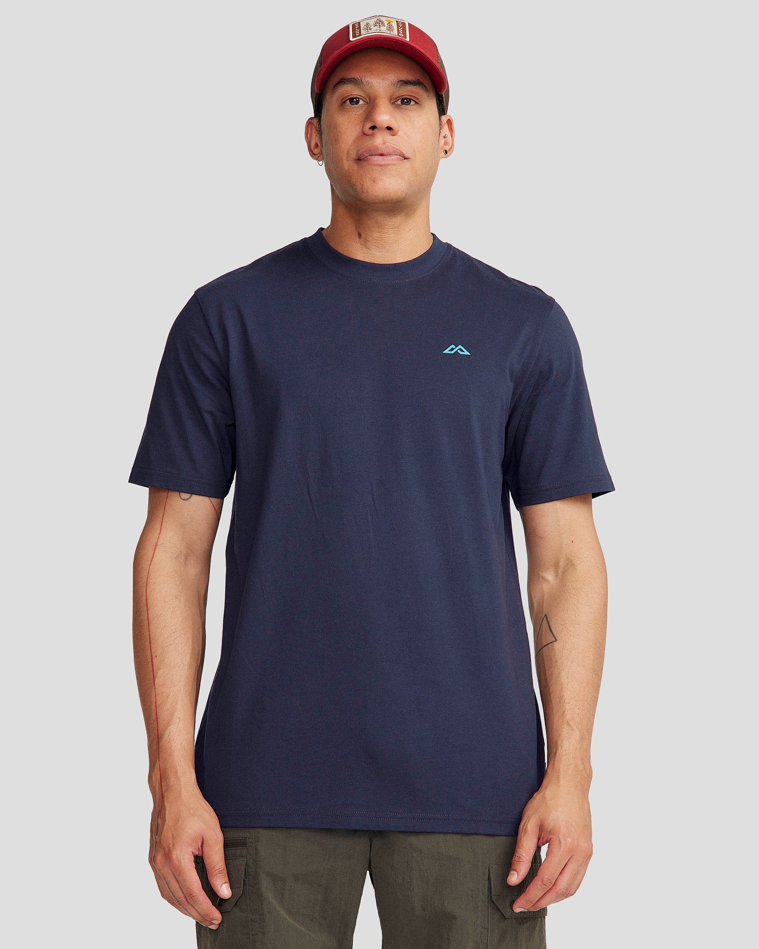 Premium Men's NZ Heritage Organic Cotton T-Shirt - Soft, Breathable & Eco-Friendly - Pure Navy - Perfect for Casual Wear, Gym & Outdoor Activities