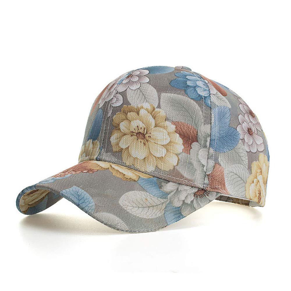 Women's Floral Print Sports Headband & Classic Sun Visor Hat - Adjustable Sweatband & Curved Brim Cap for Running, Tennis, Golf, Hiking - Fashionable Unisex Headwear for Outdoor Activities