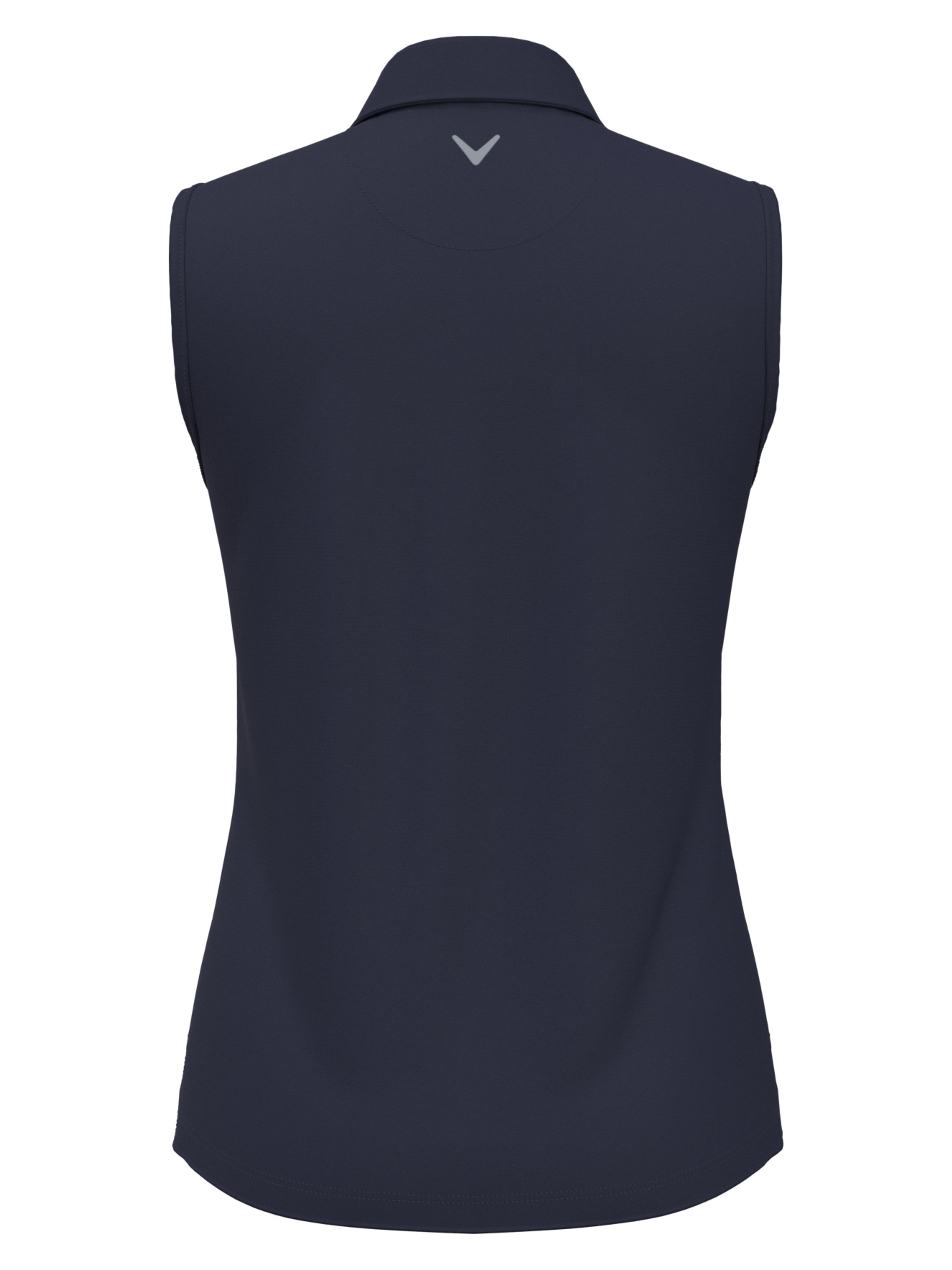 Women's 1/4 Zip Solid Sleeveless Golf Polo Shirt - Breathable Moisture-Wicking Performance Top for Golf, Tennis & Outdoor Activities