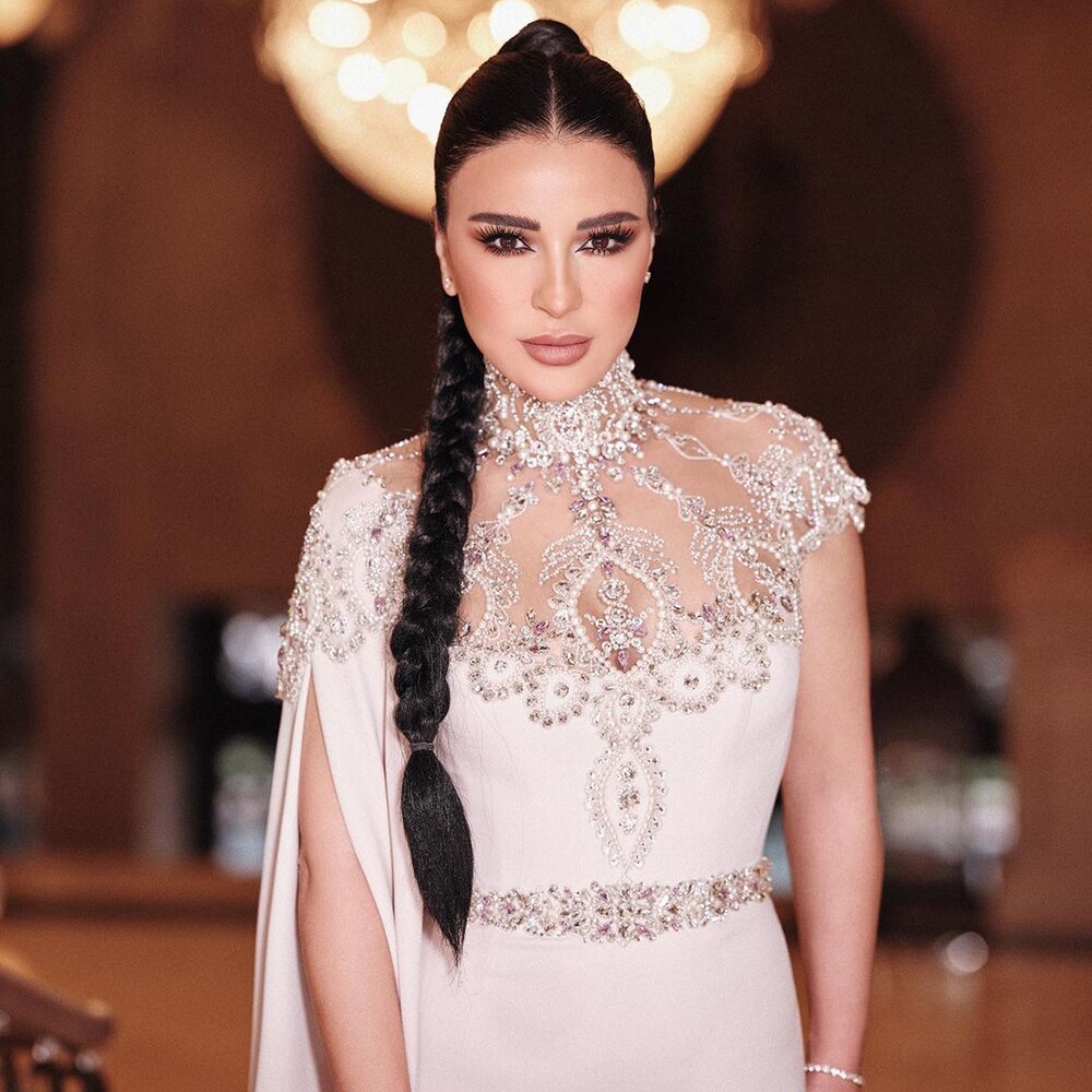 Serene Hill Ivory High Neck Cape Sleeve Mermaid Evening Dress with Beaded Details - Elegant Formal Gown for Women 2025 | Perfect for Weddings, Galas, Prom & Special Occasions