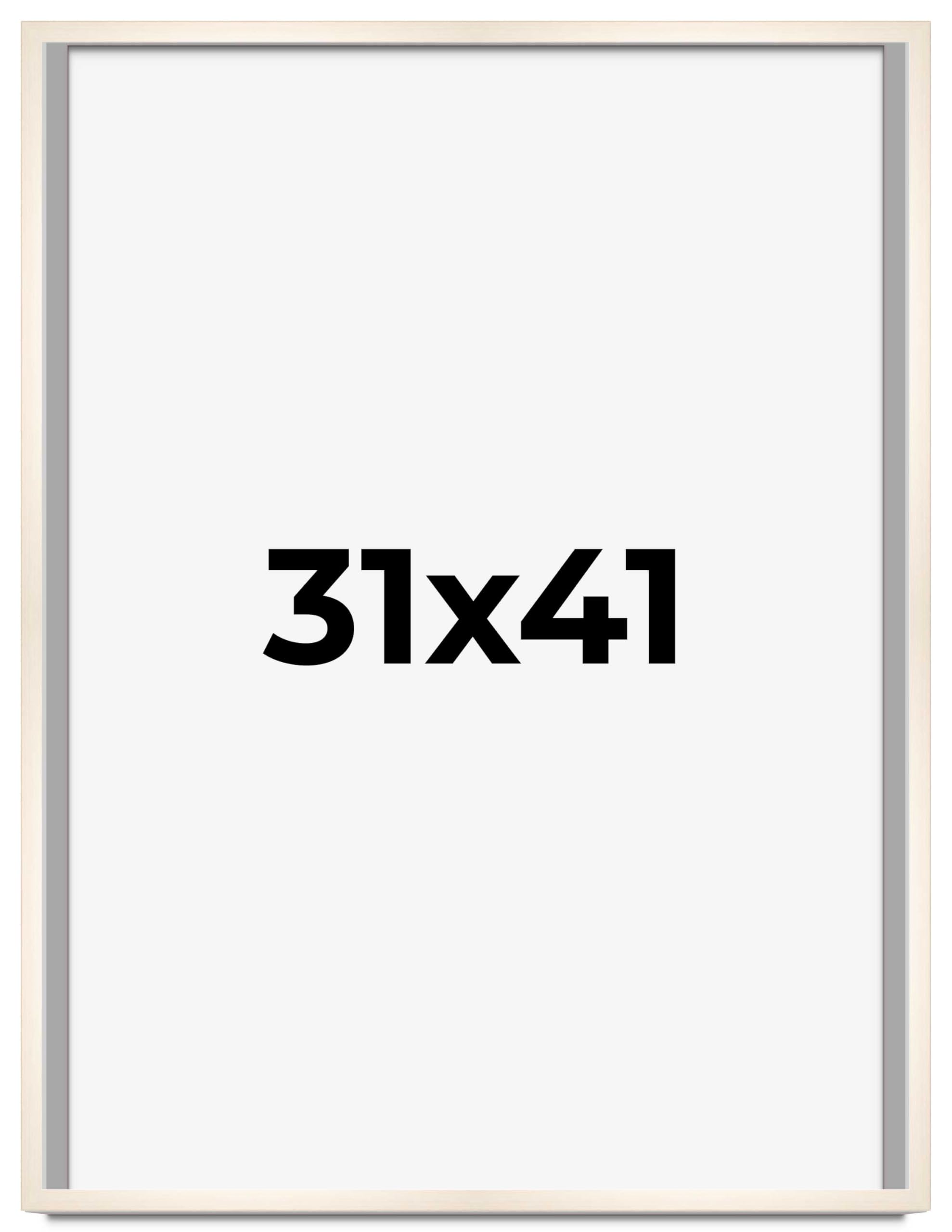 CountryArtHouse 31x41 Inch Whitewashed Solid Wood Picture Frame - 0.8125