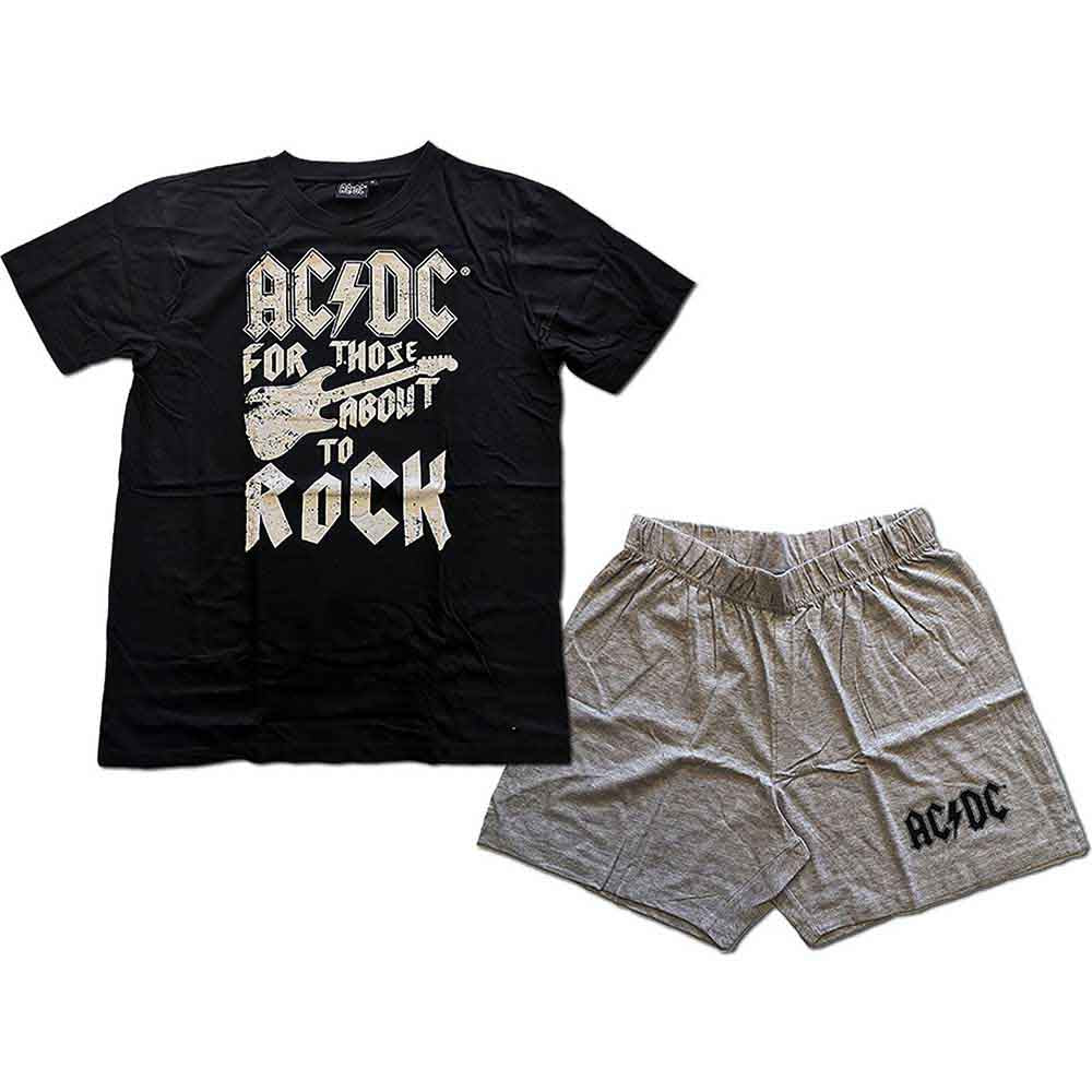 AC/DC Band Pajamas - FTATR Guitar Print Sleepwear for Men & Women | Rock Music Fans Nightwear for Concerts & Gifts
