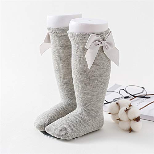 Baby Girls Cute Knee-High Socks | Toddler Tube Socks with Ruffled Bows | Soft Cotton Princess Stockings for Newborns & Infants | Perfect for Dress-Up, Photo Shoots & Everyday Wear