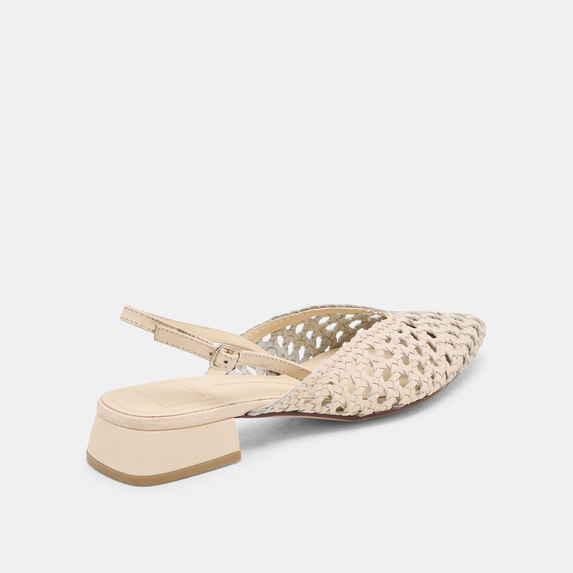 Women's Off White Woven Leather Birdie Flats - Comfortable Casual Loafers for Work, Travel & Everyday Wear