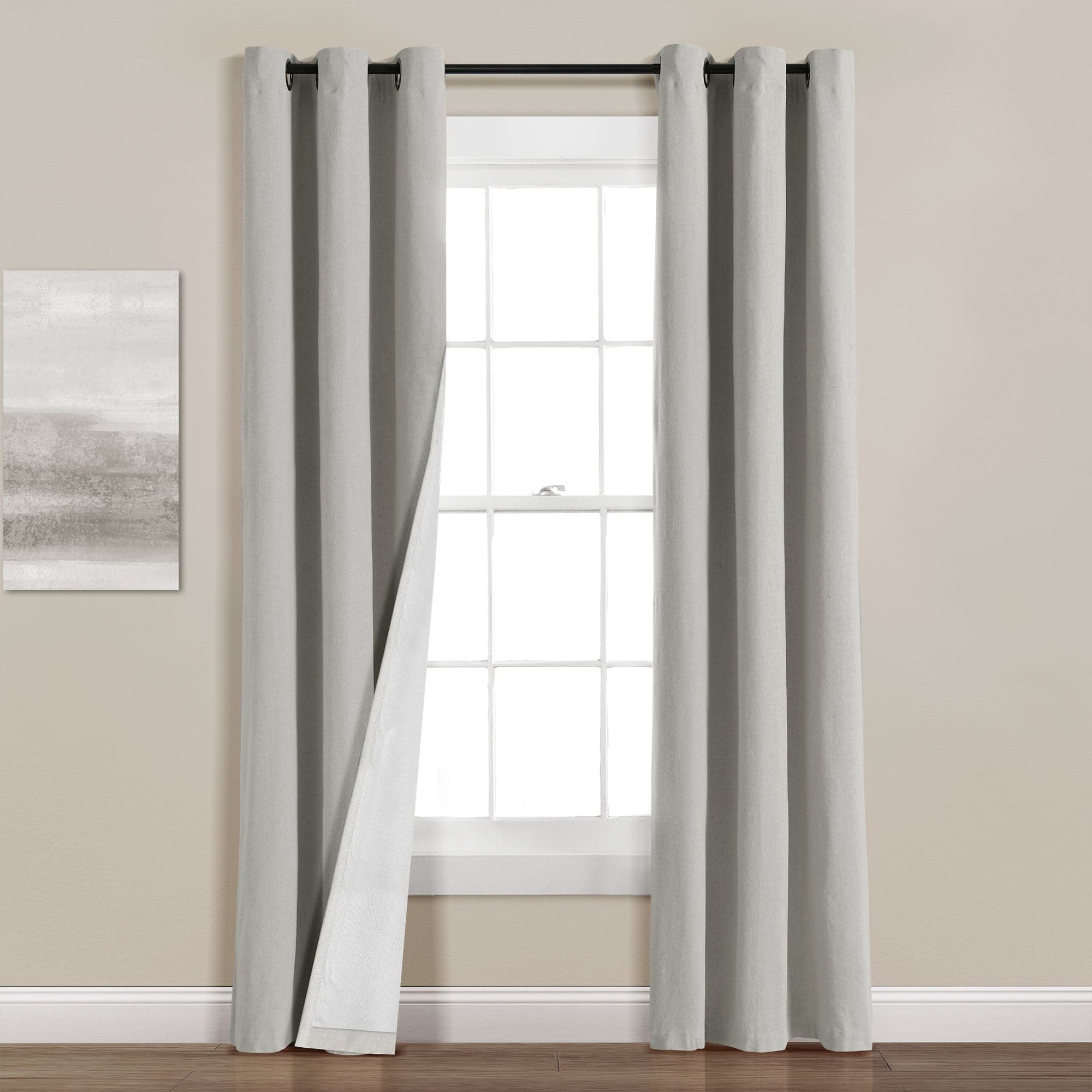 Blackout Curtains for Bedroom - Thermal Insulated Faux Linen Window Panels with Grommet Top for Noise Reduction & Light Blocking - Perfect for Home, Office, and Nursery