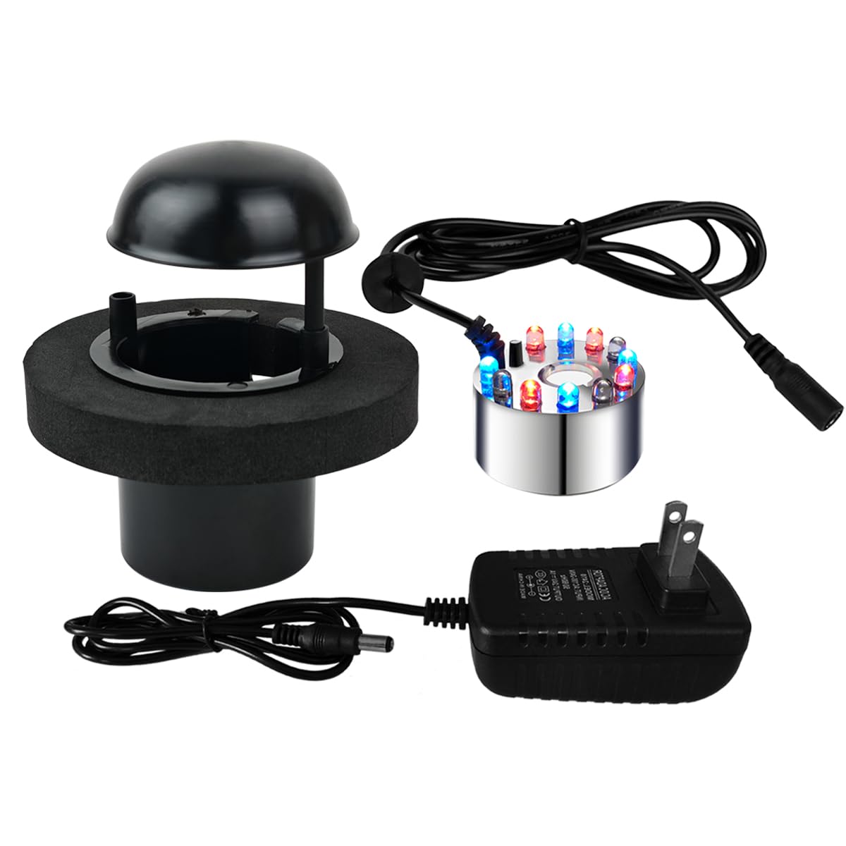 PULACO Water Mist Maker Fog Machine with Splash Guard - Perfect for Halloween Decorations, Parties, Haunted Houses & Indoor/Outdoor Events