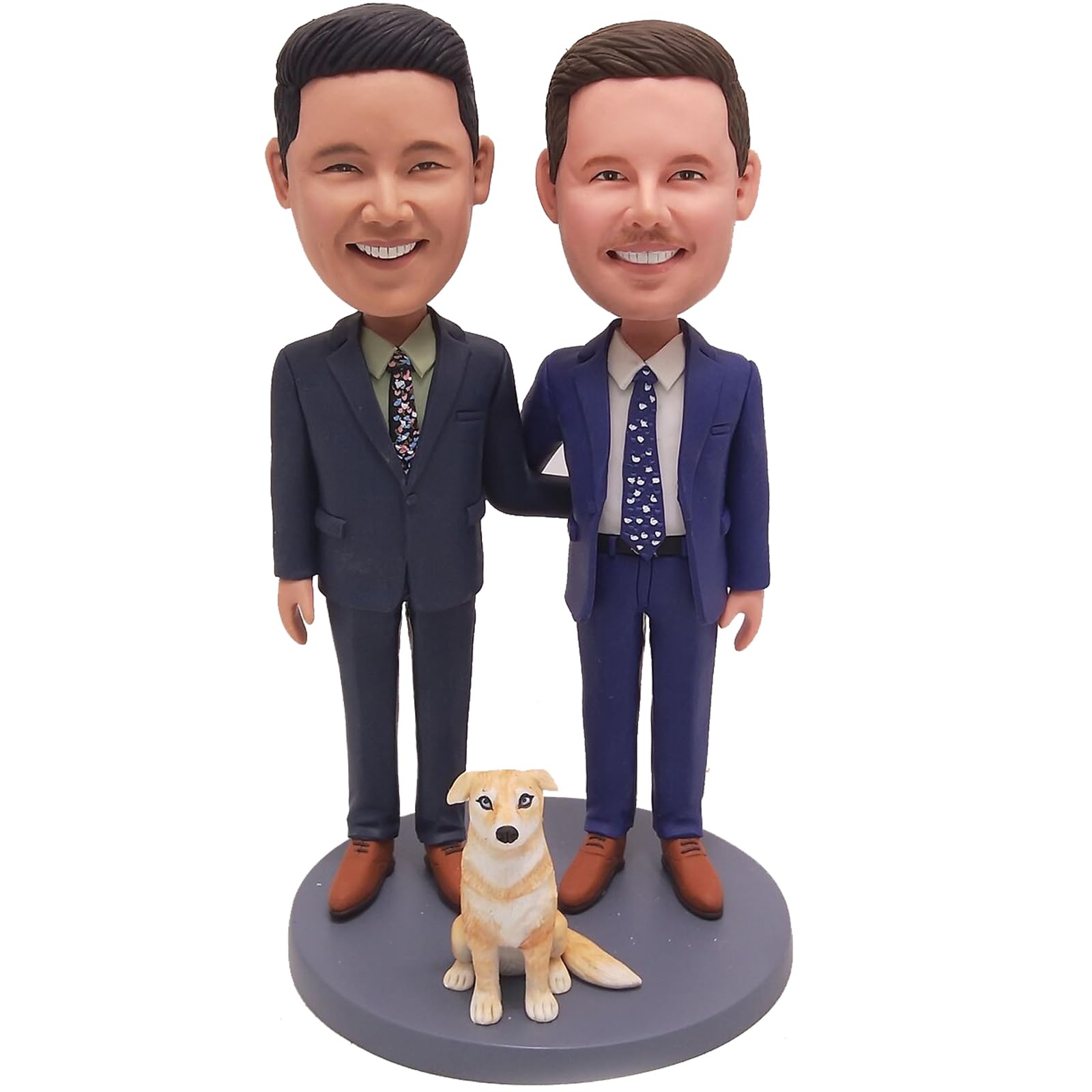 Custom Bobblehead Dog & Cat - Personalized Pet Bobblehead Figurine, Wedding Cake Topper, Birthday Gift for Dog & Cat Lovers - Perfect for Pet Memorials, Anniversaries & Special Occasions