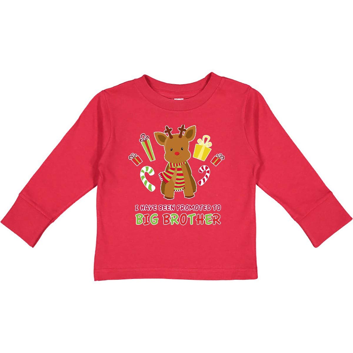 Inktastic Big Brother Toddler Long Sleeve T-Shirt - Cute Sibling Matching Outfit for Family Photos & Special Occasions